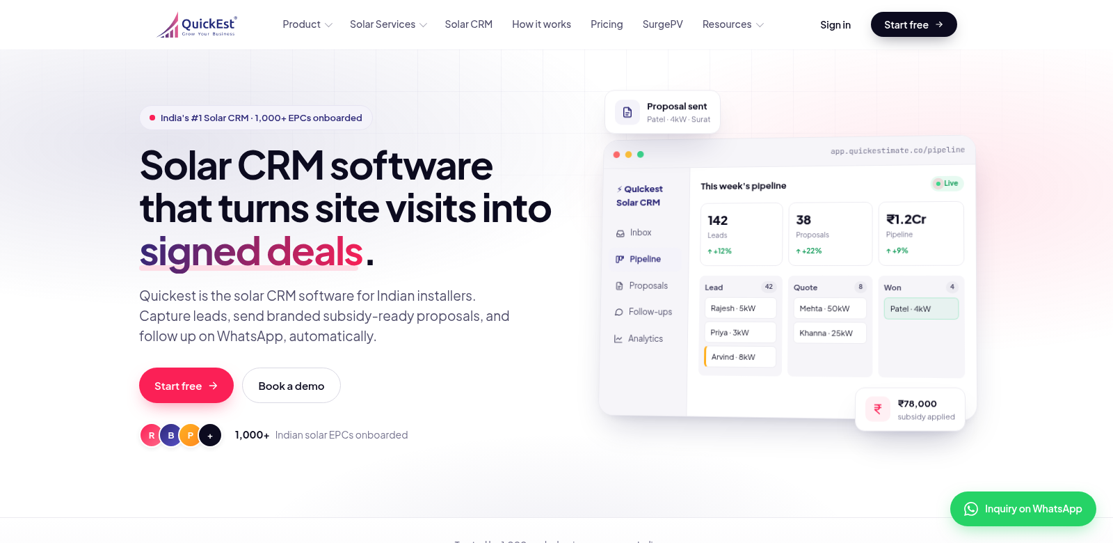 https://quickestimate.co/ screenshot