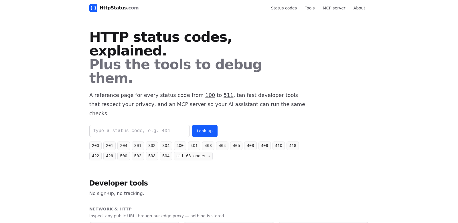 HttpStatus.com screenshot