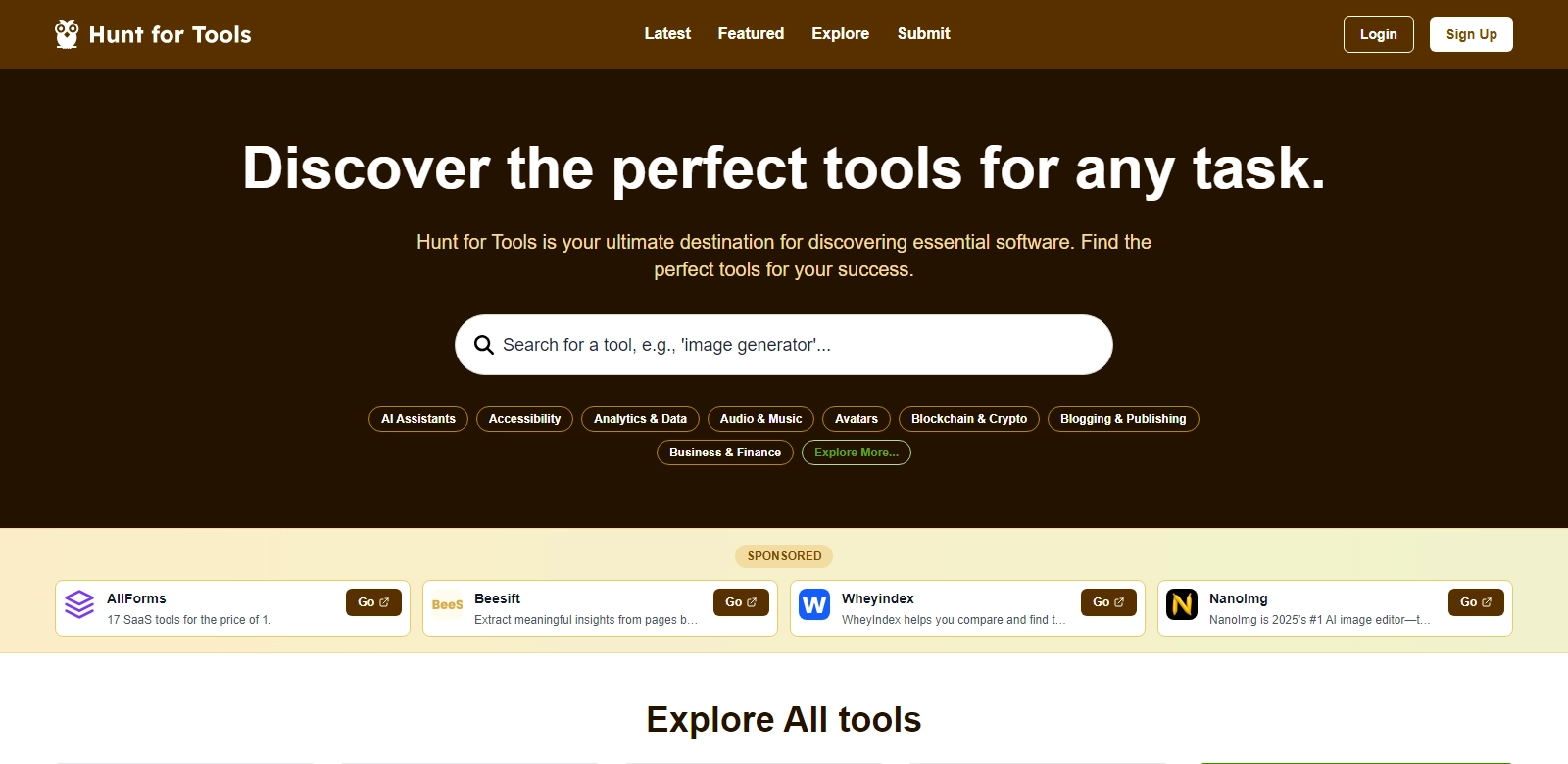 Hunt for Tools screenshort