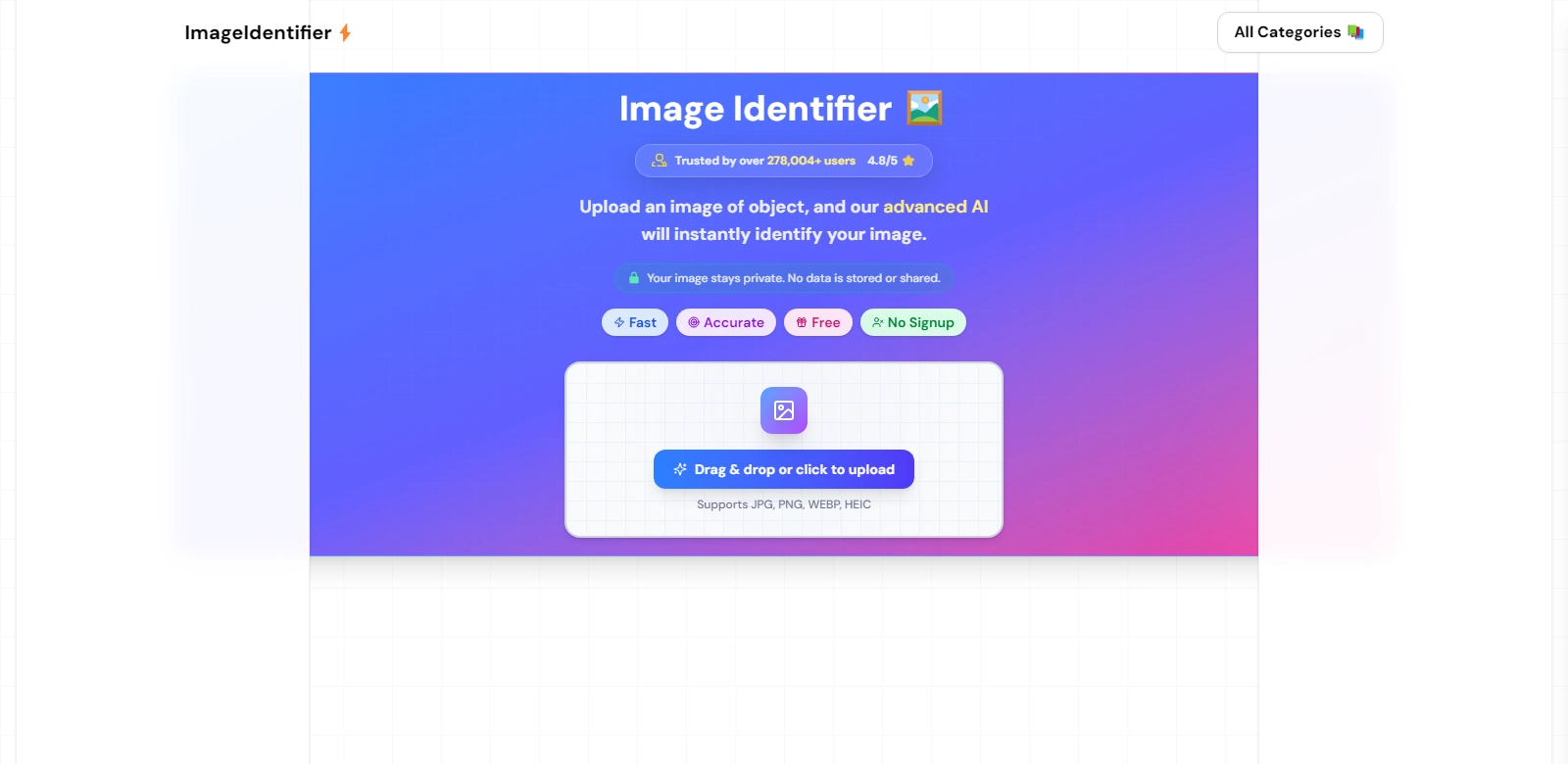 ImageIdentifier screenshot