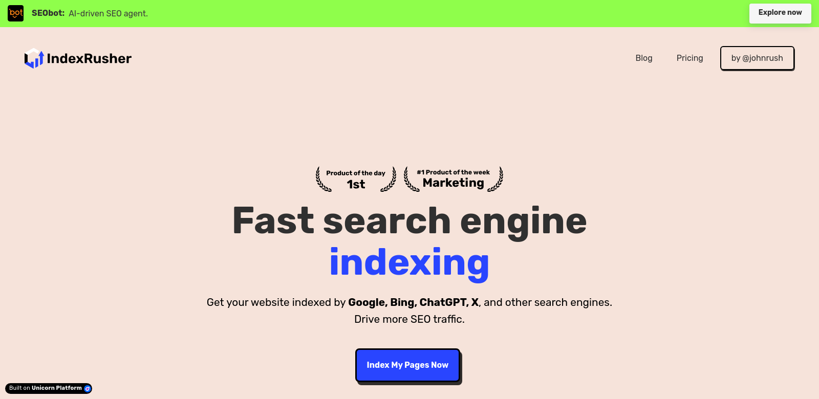 IndexRusher screenshot