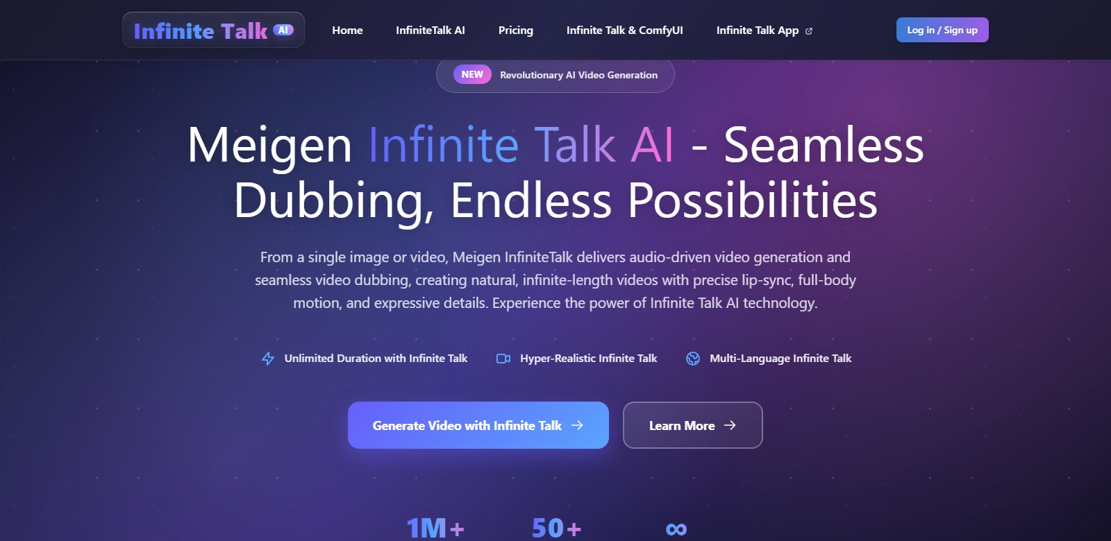 Infinite Talk AI screenshort