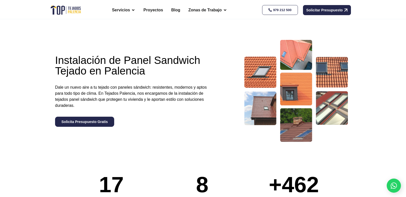 Instalación de Panel Sandwich Tejado en Palencia screenshot