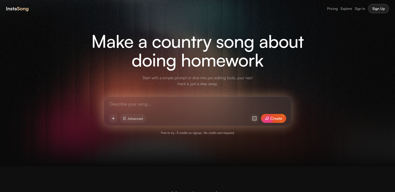 InstaSong - AI Song Generator screenshot
