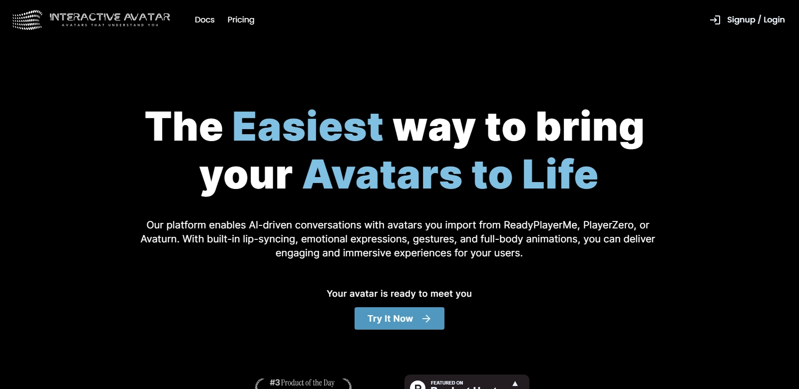Interactive Avatar screenshort