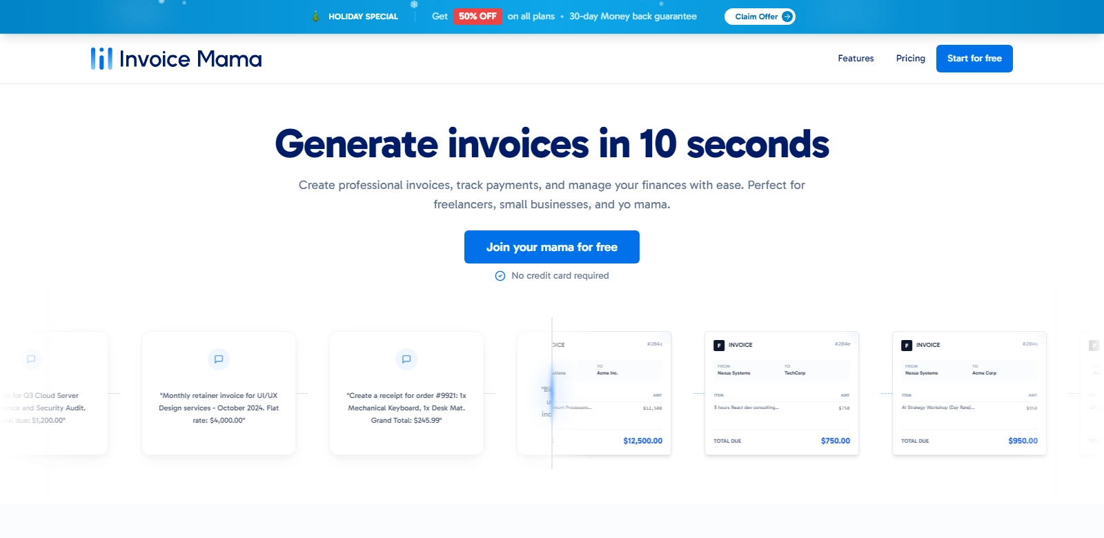 Invoice Mama screenshot