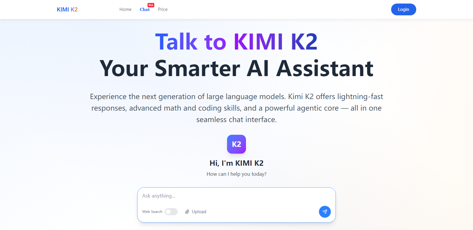 KIMI K2 screenshot