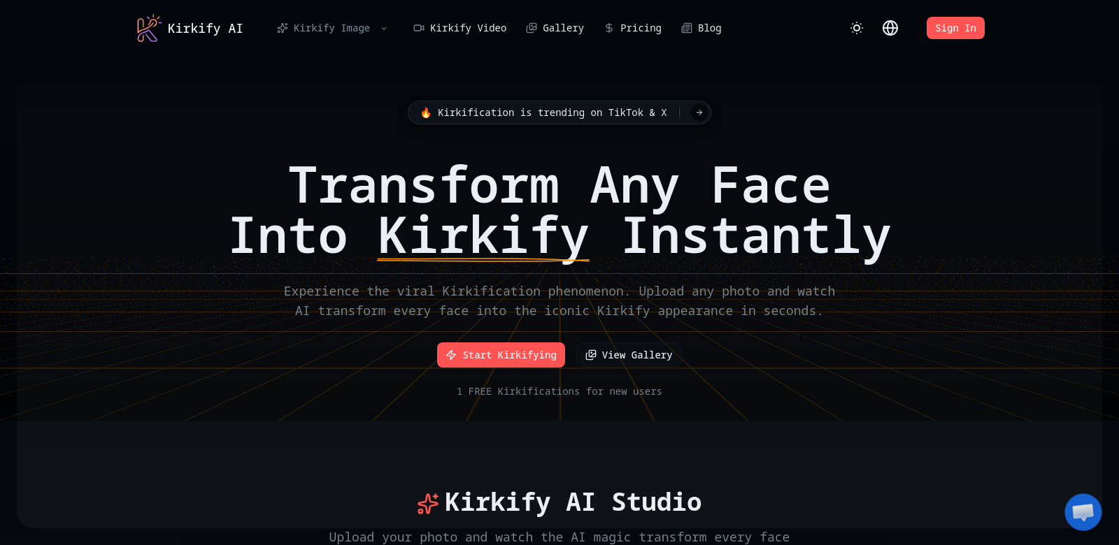 kirkify ai screenshot