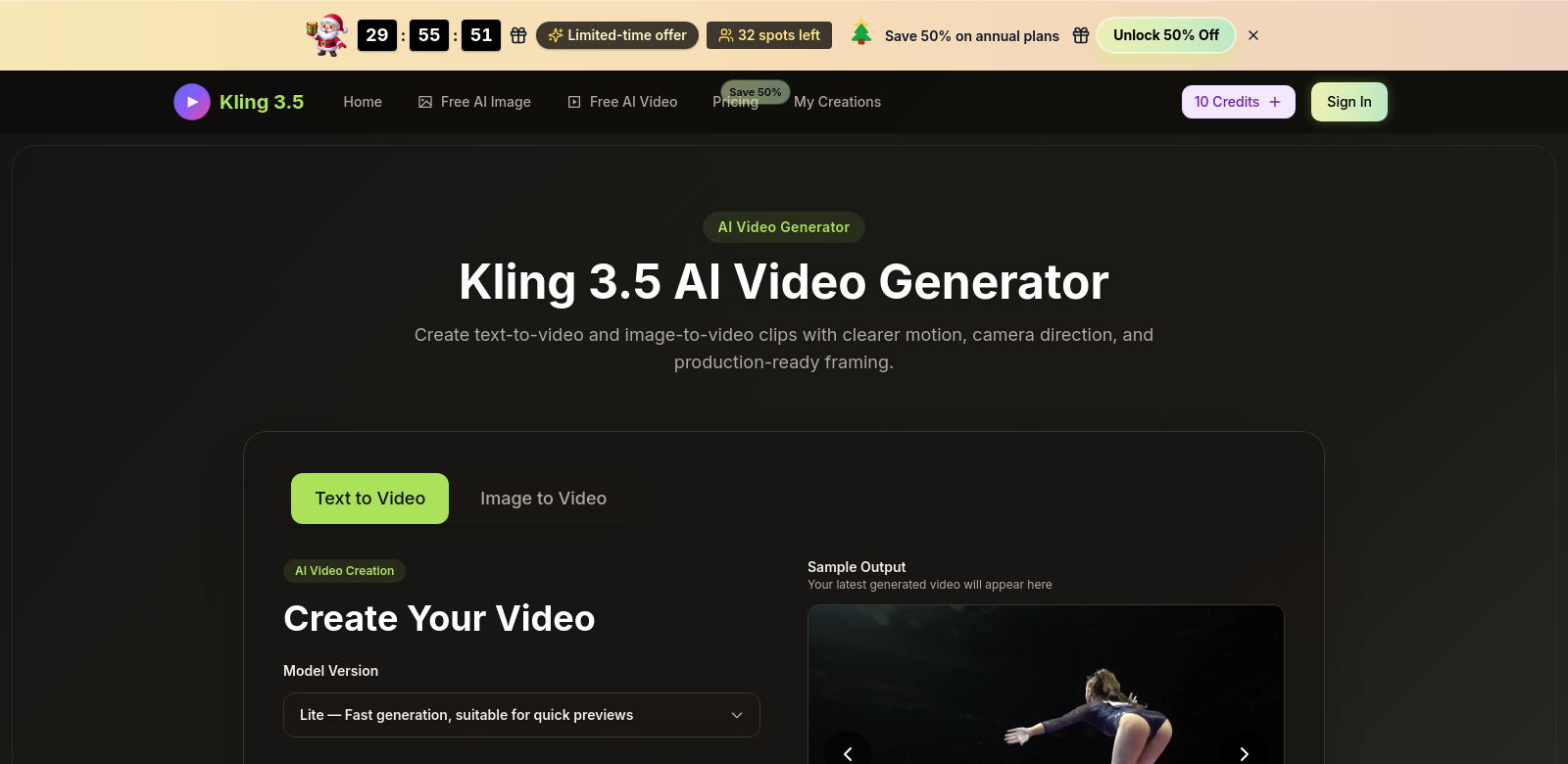 kling 3 screenshot