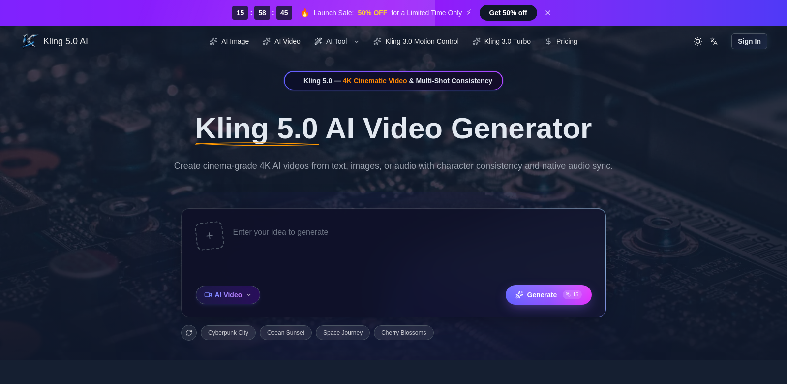 Kling 5 screenshot