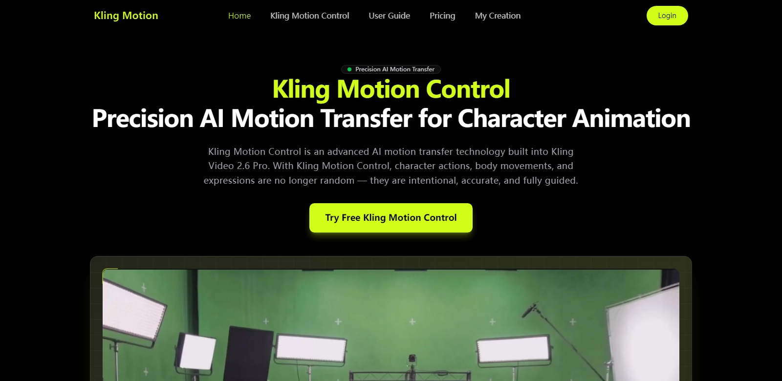Kling Motion Control screenshort