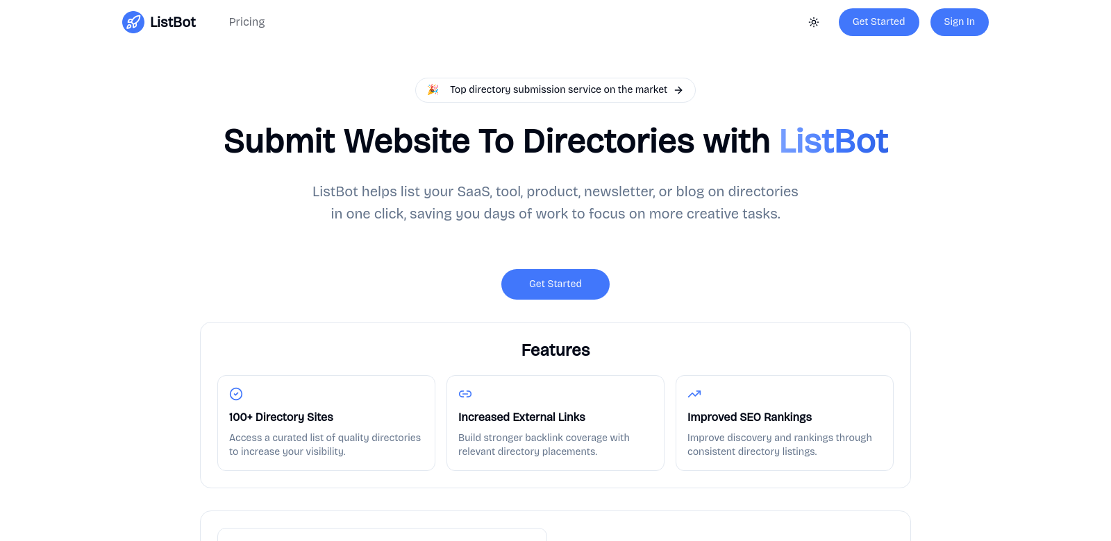 ListBot screenshot