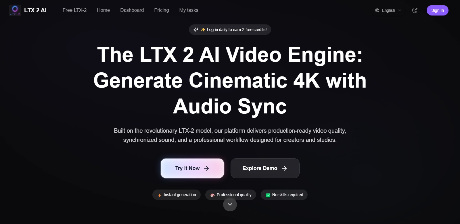 LTX 2 AI Video Generator screenshort