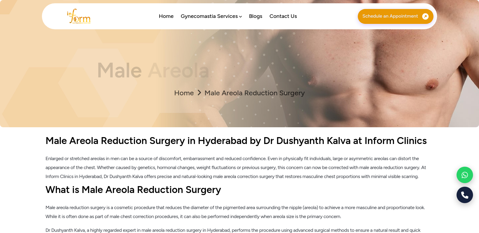 male areola reduction in Hyderabad screenshot