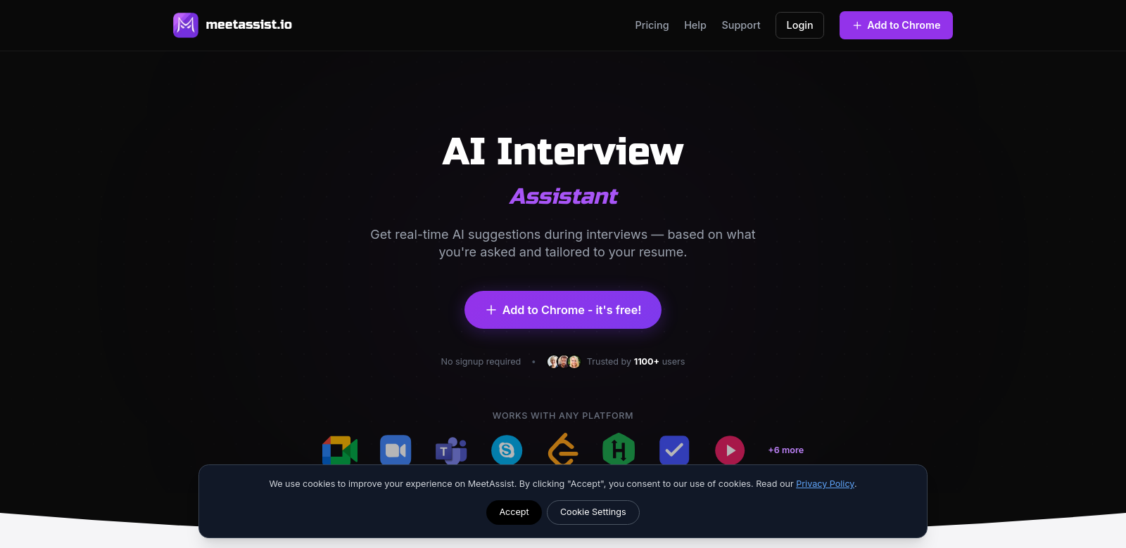 MeetAssist - AI Interview Assistant screenshot