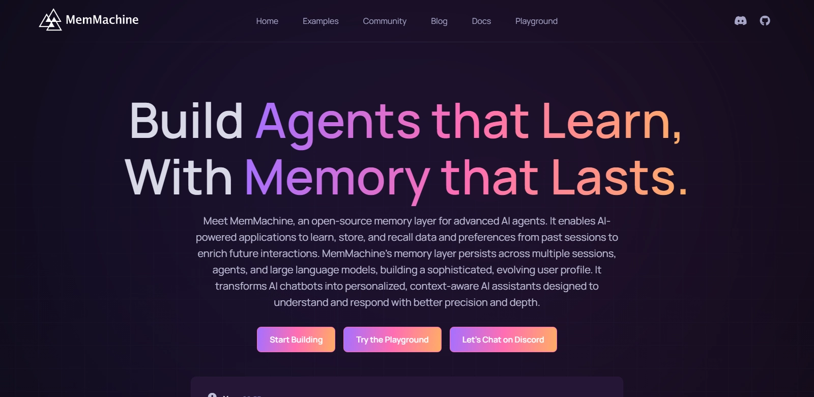 MemMachine screenshot