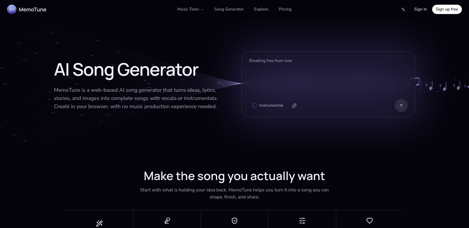 MemoTune screenshot