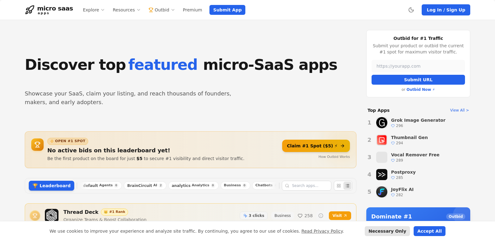MicroSaaS Apps screenshot
