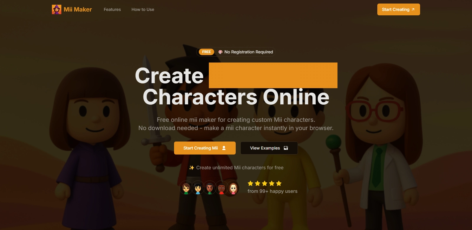 Mii maker screenshot