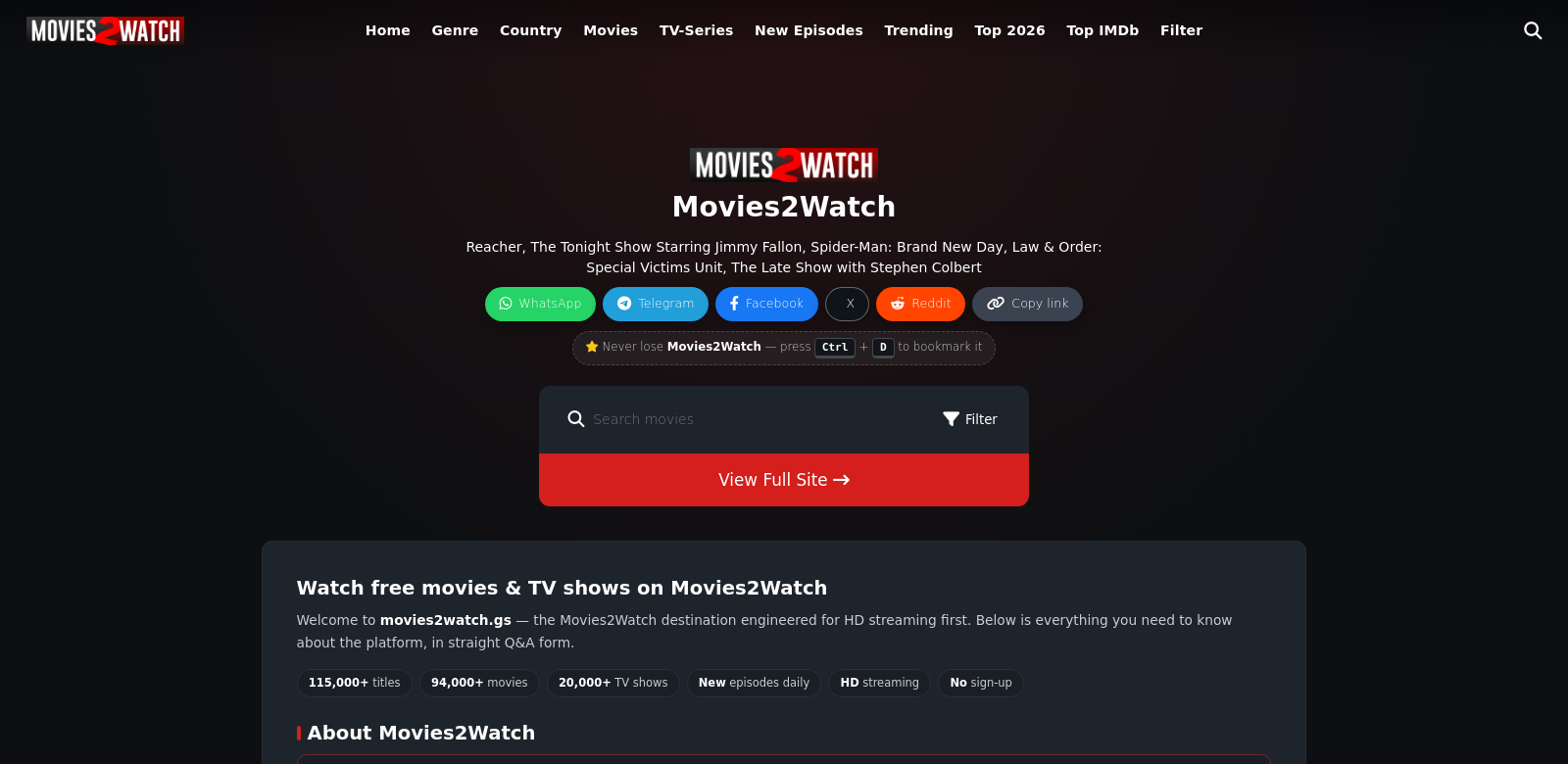 Movies2Watch screenshot