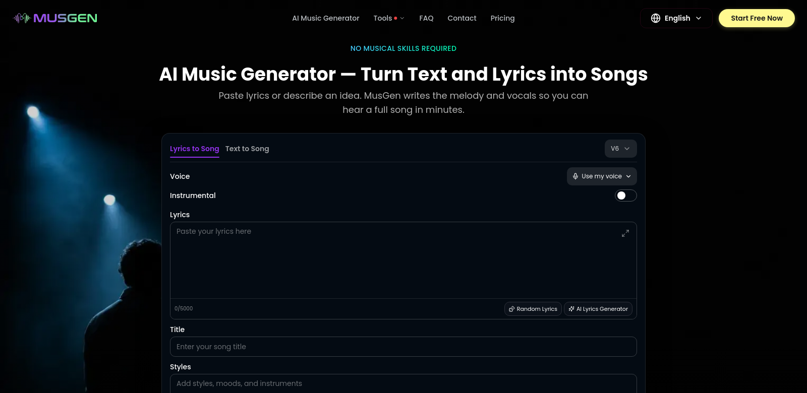 MusGen screenshot