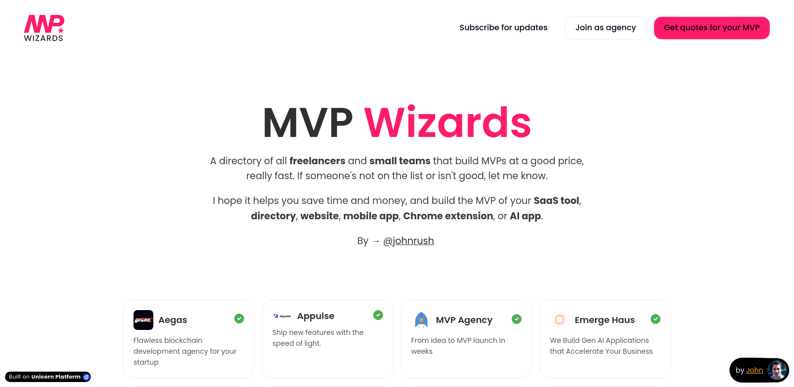 MVP Wizards screenshot
