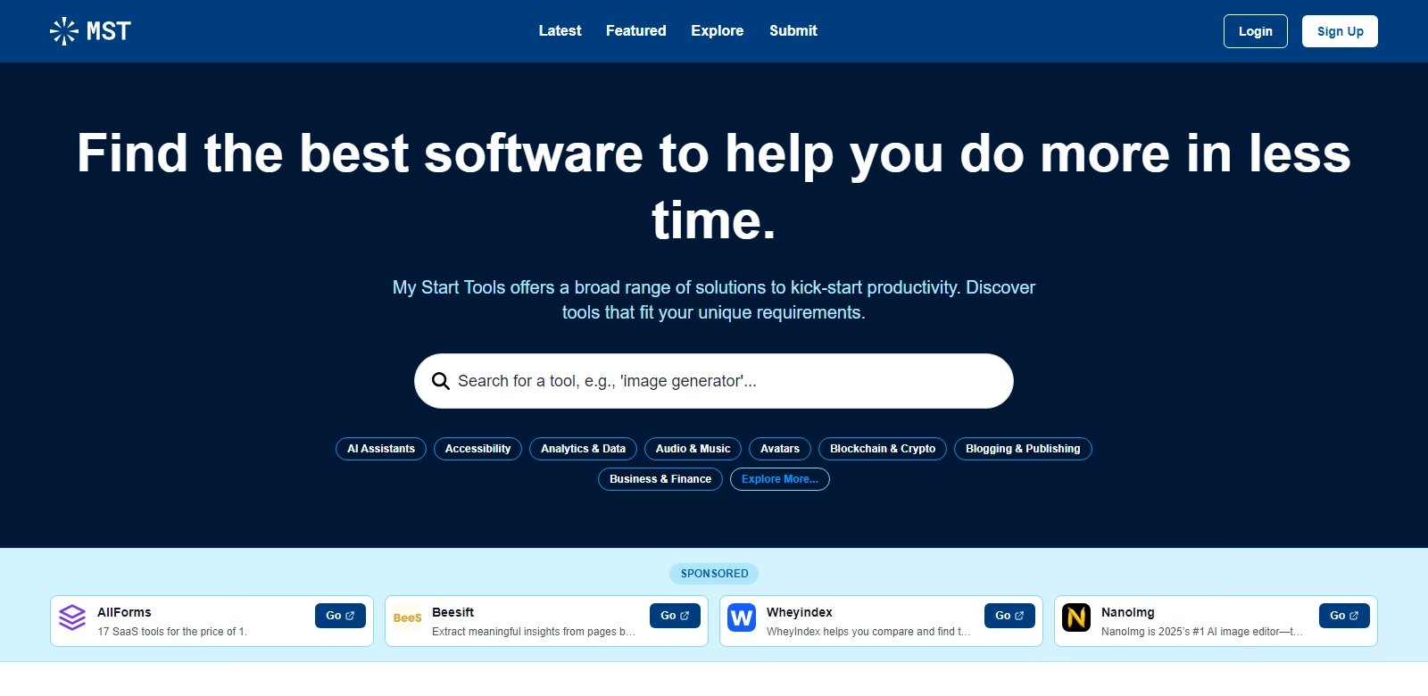 My Start Tools screenshot
