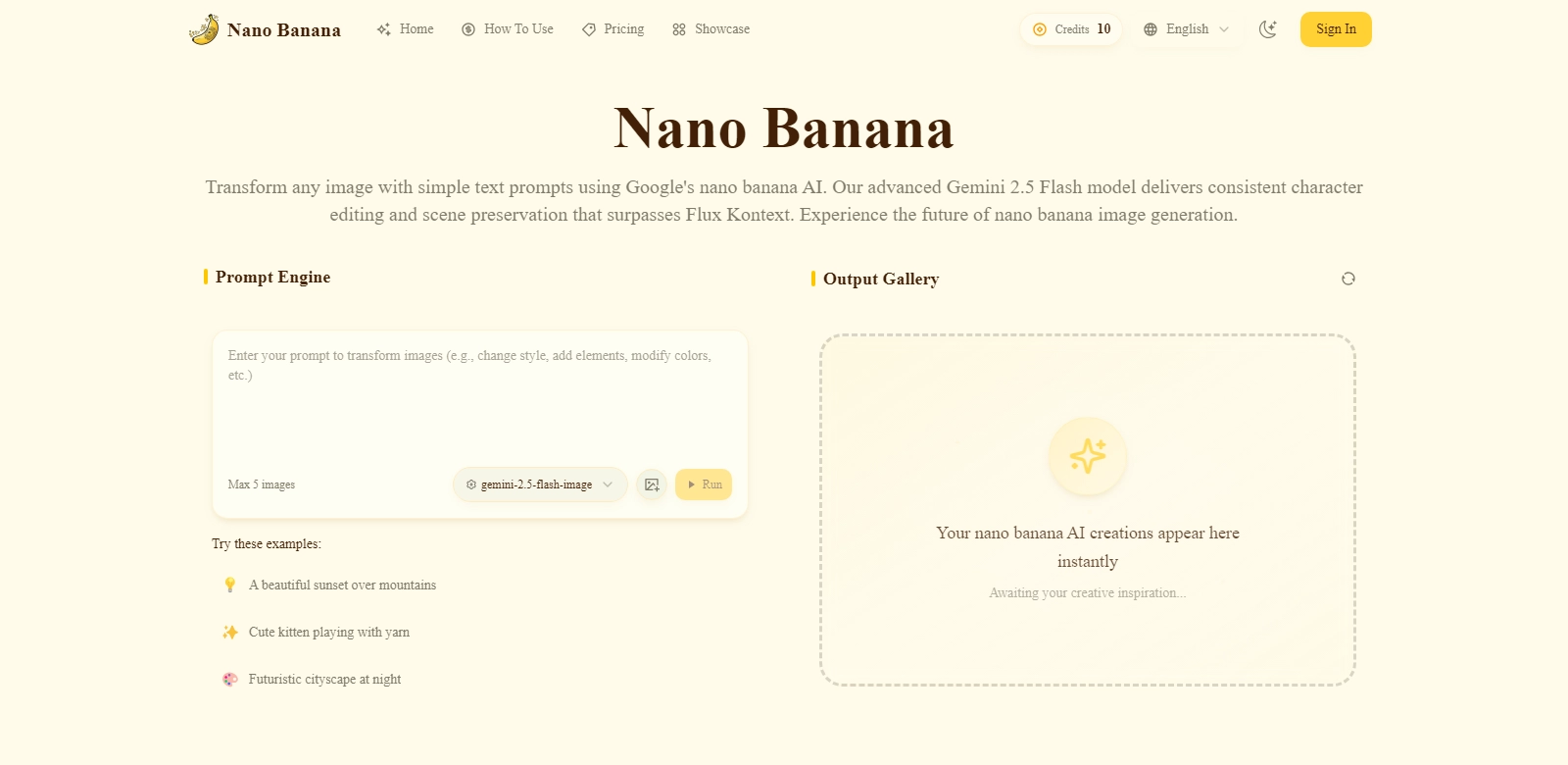 Nano Banana Dev screenshot