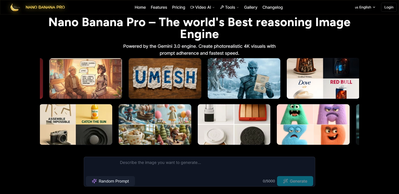 Nano Banana Pro pics screenshort