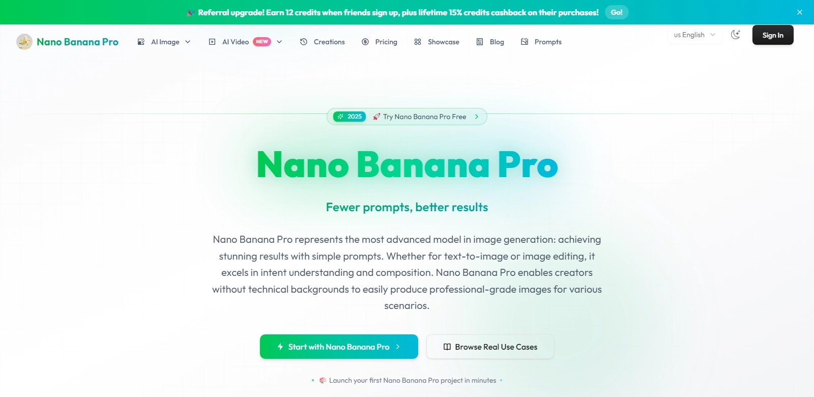 Nano Banana Pro Site screenshort