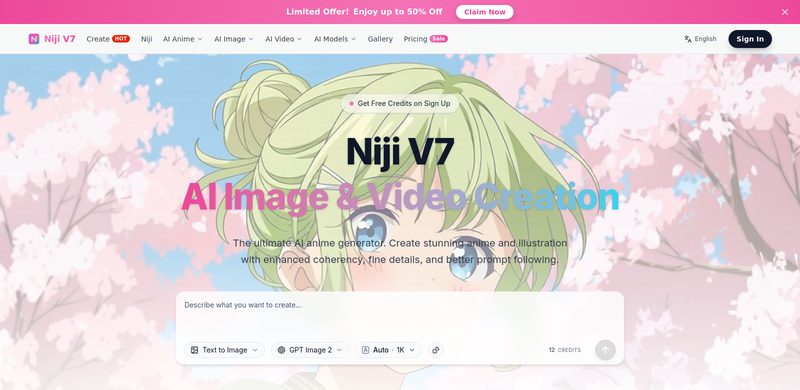 Niji V7 screenshot