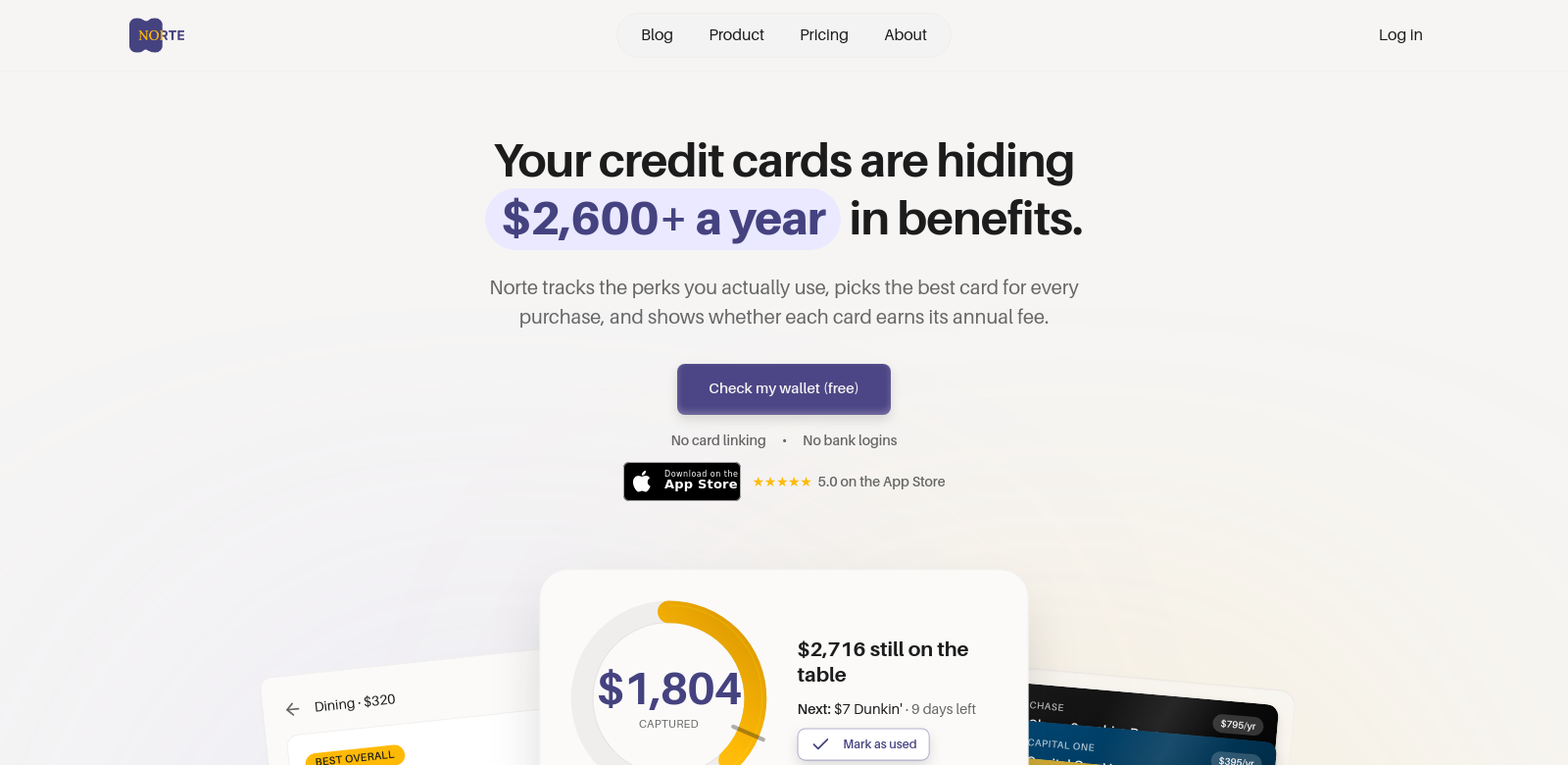Norte Wallet Intelligence screenshot