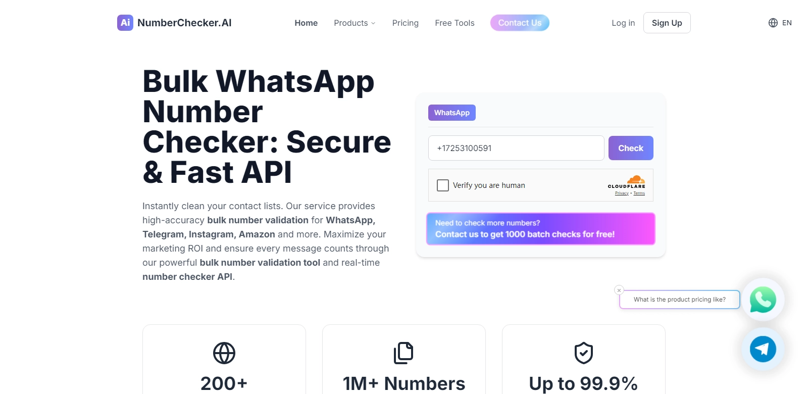 numberchecker.ai screenshot