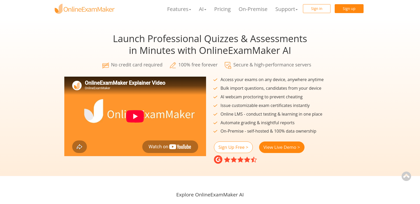 Online Exam Maker screenshot