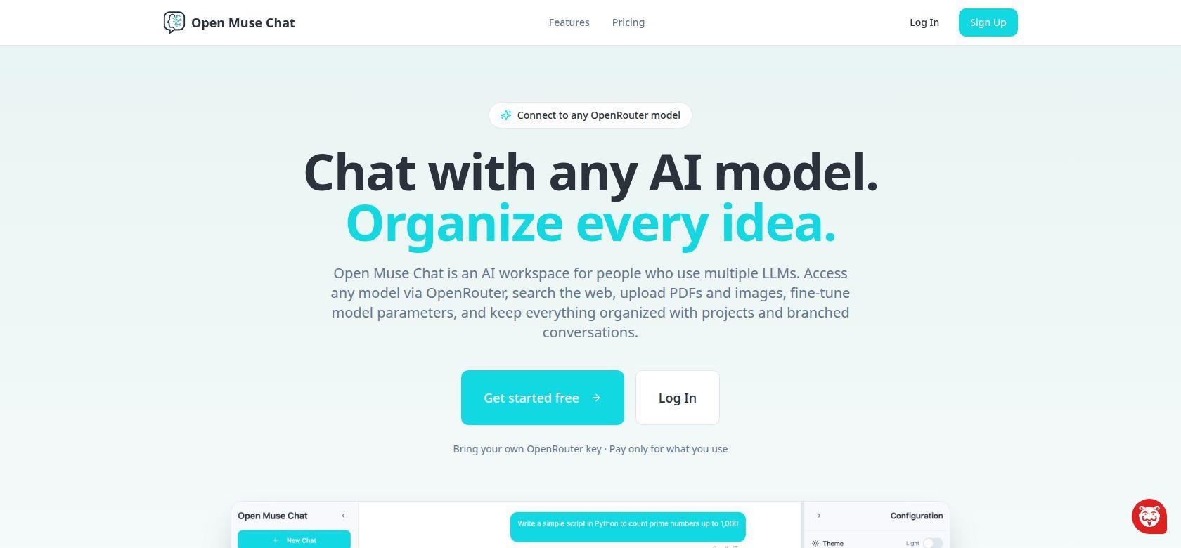 Open Muse Chat screenshort