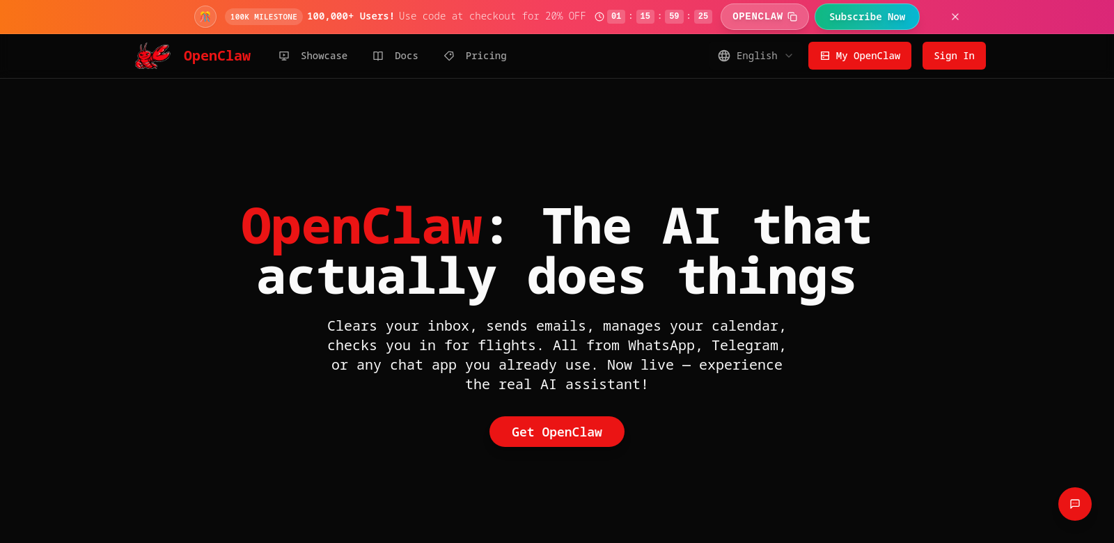 OpenClaw screenshot