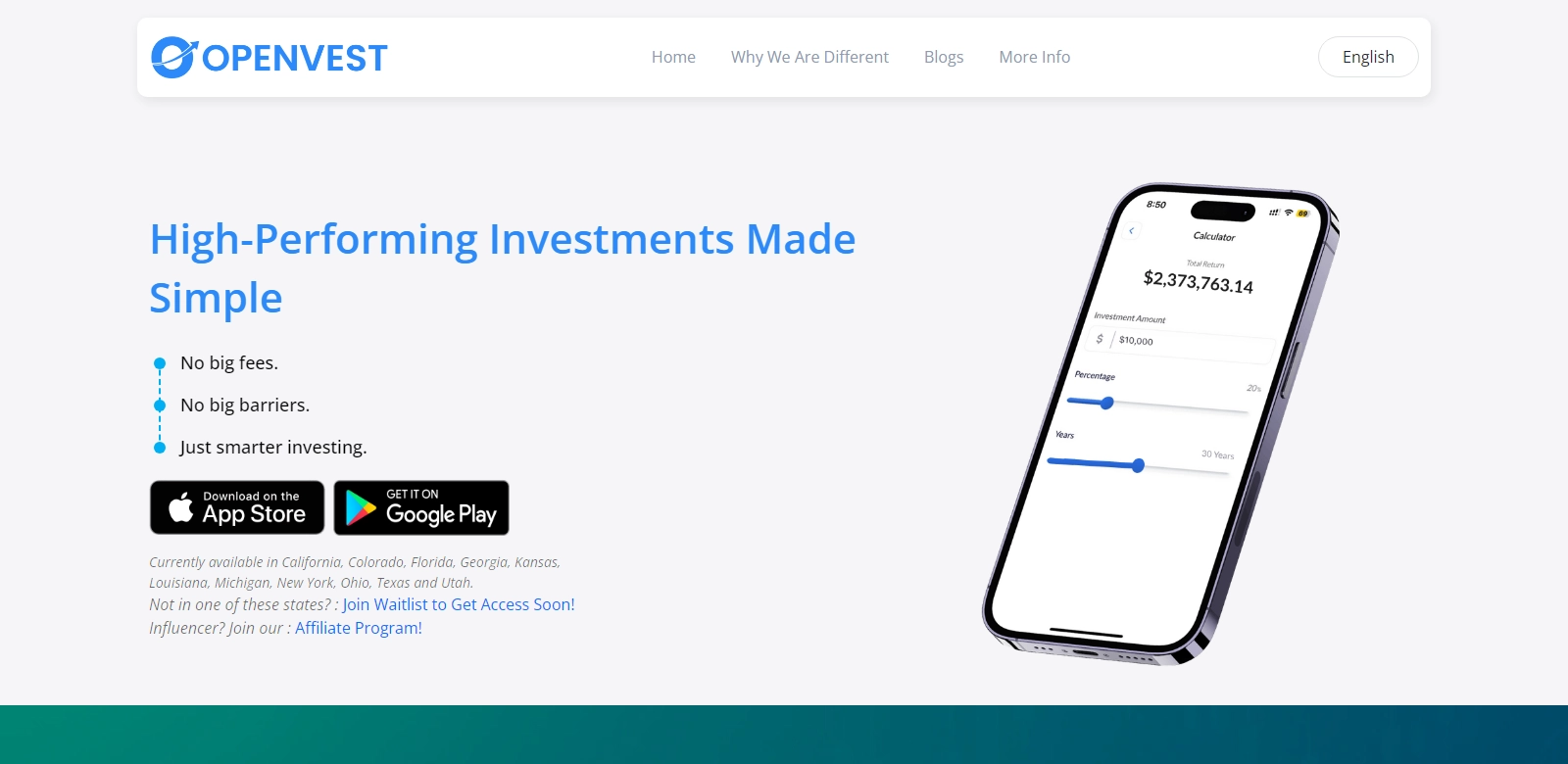 Openvest screenshort