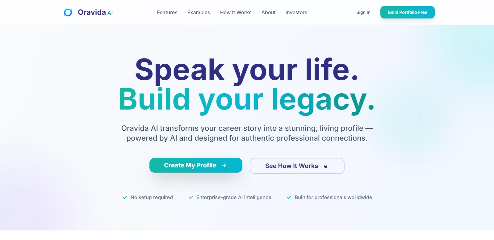 Oravida AI  screenshort