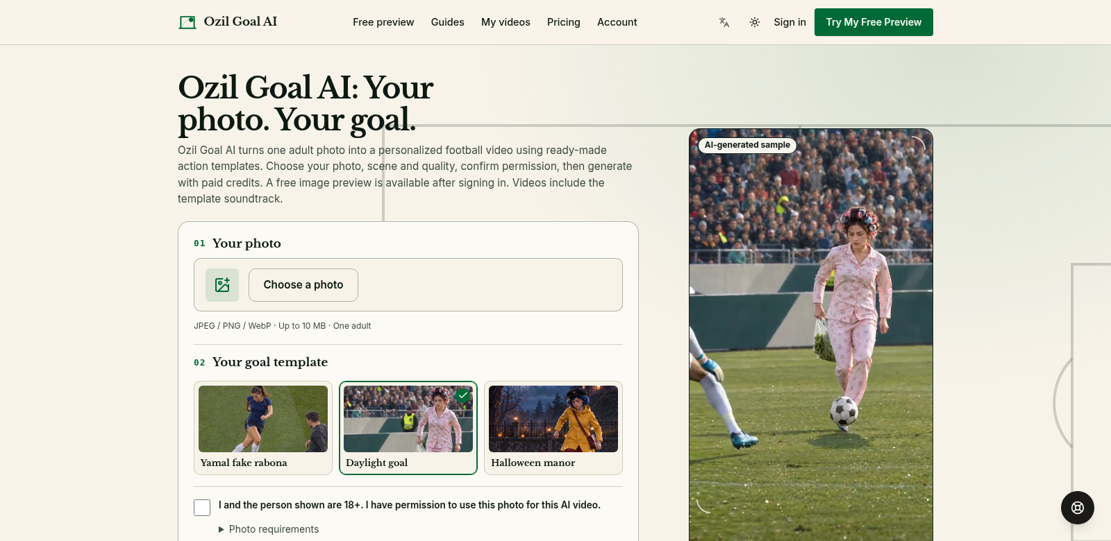 Ozil Goal AI screenshot