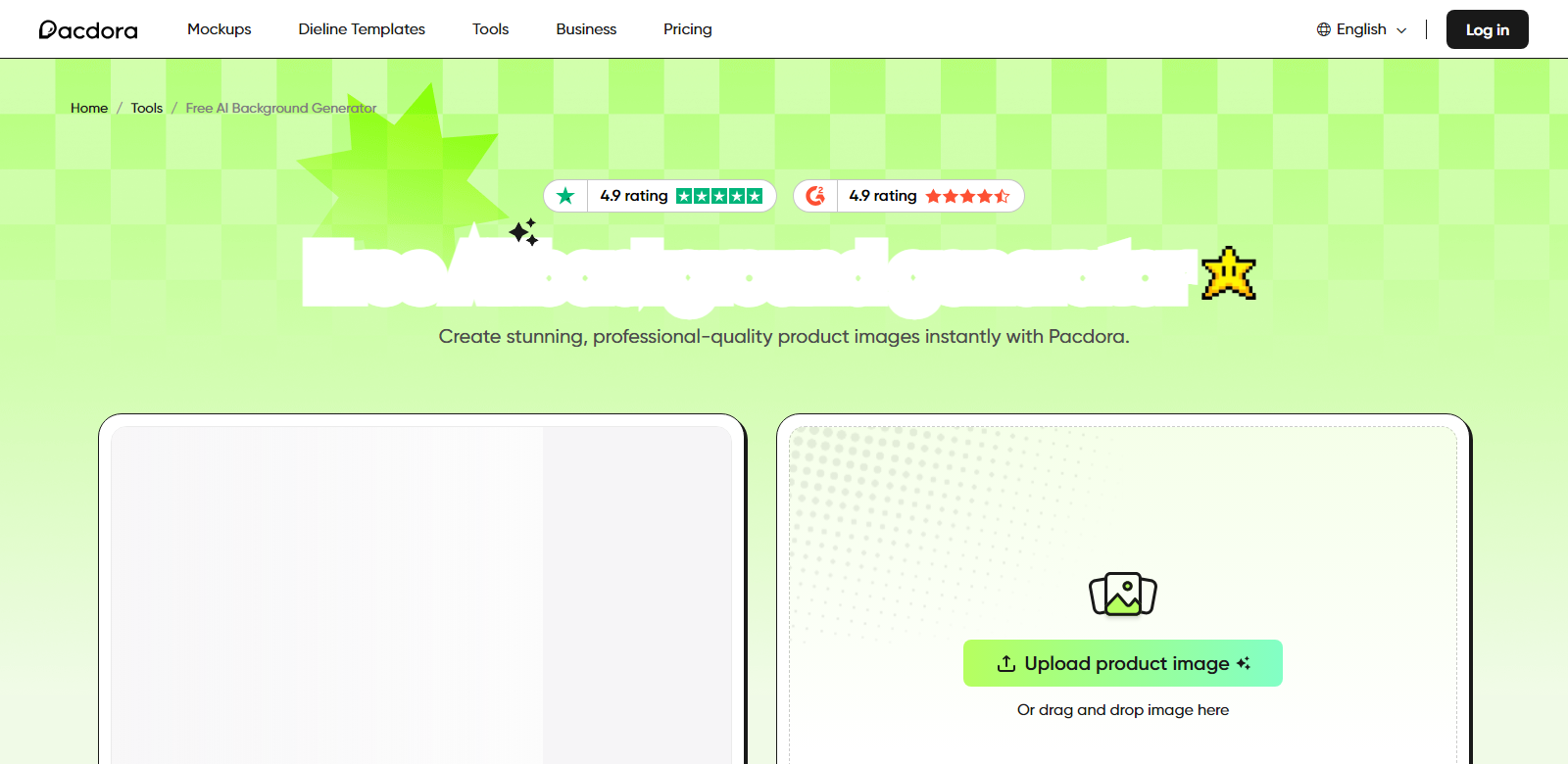 Pacdora AI Background Generator screenshot