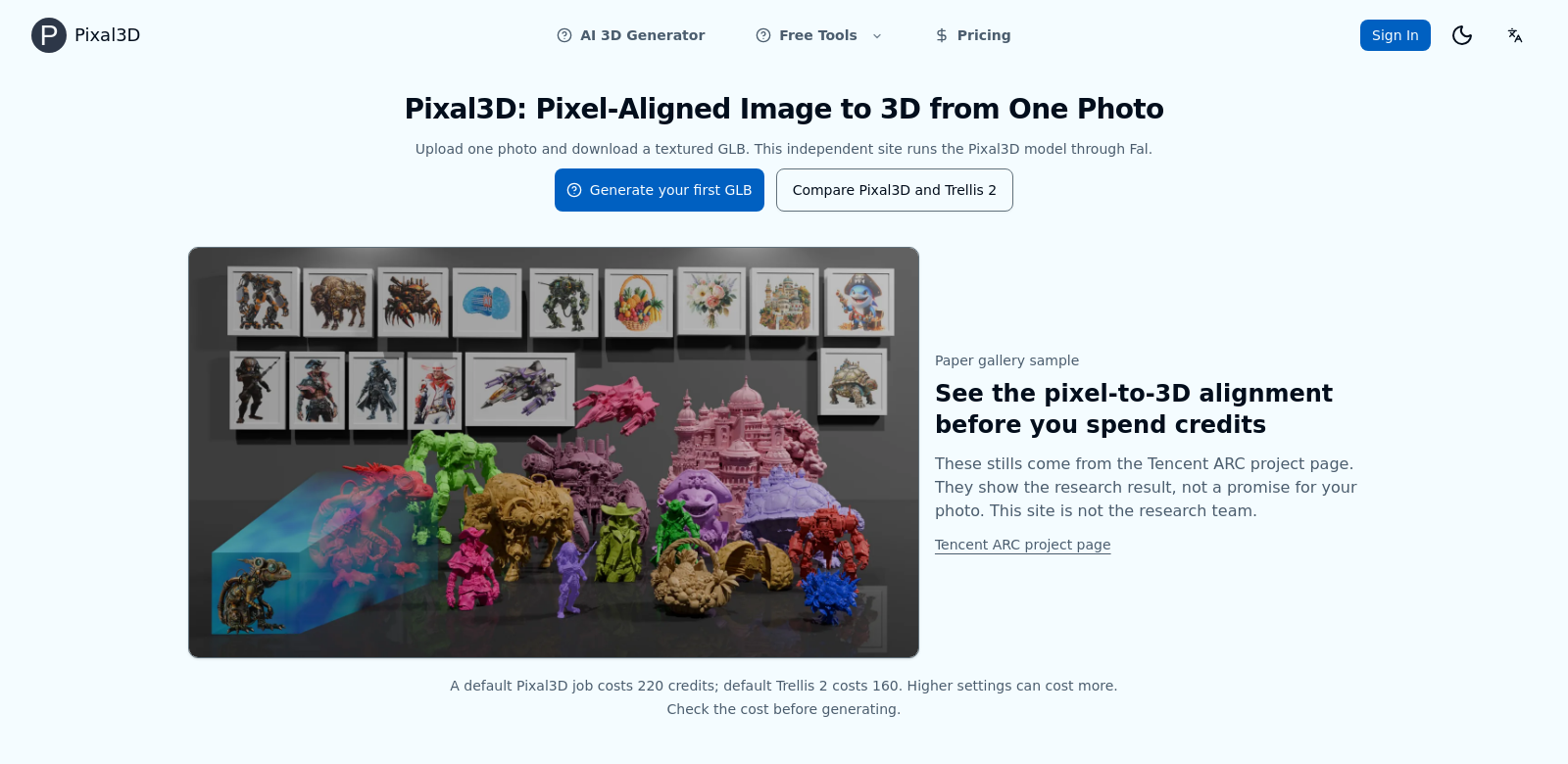 Pixal3D screenshot
