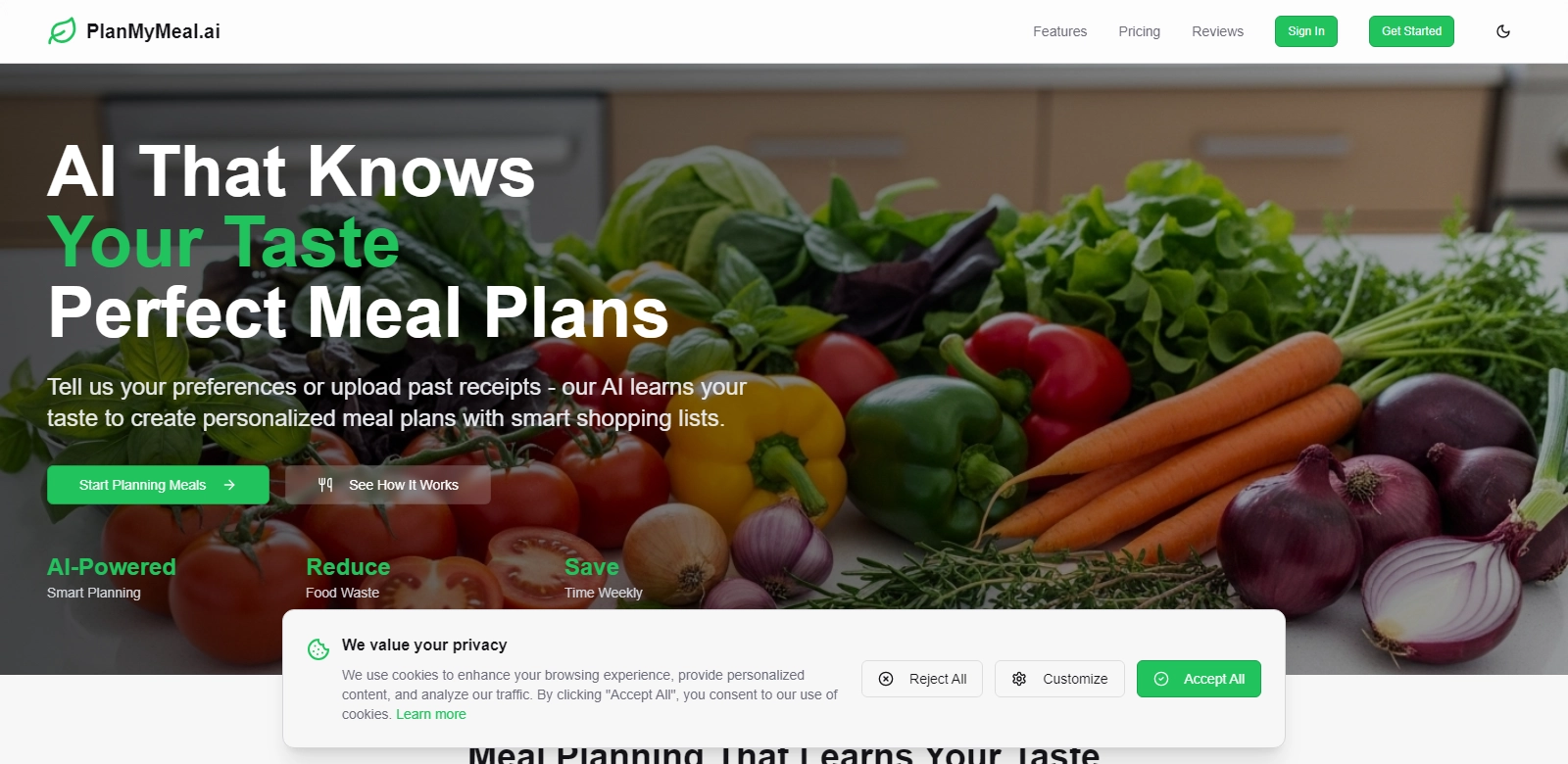 PlanMyMeal.ai screenshort