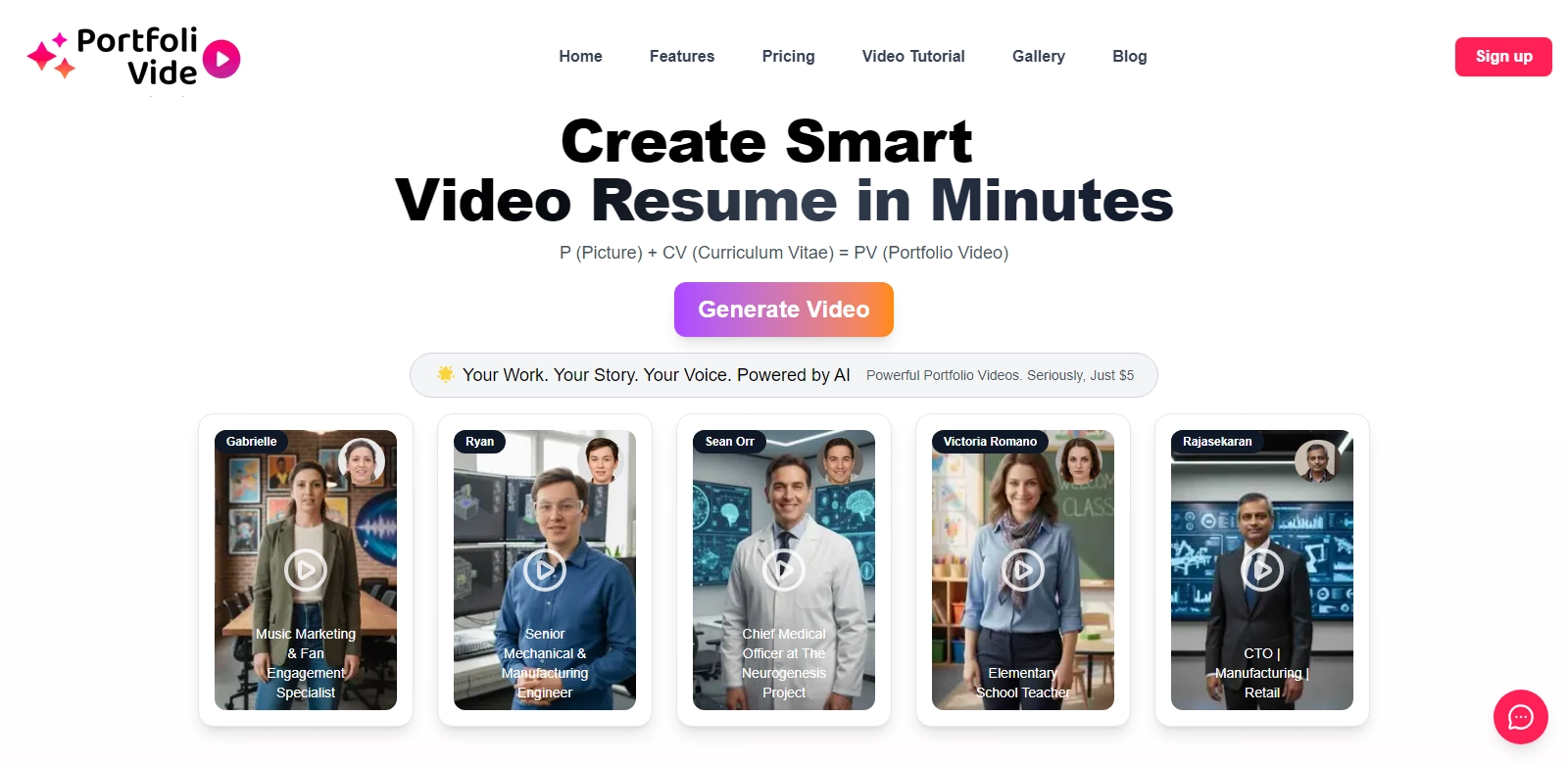 PortfolioVideo screenshort