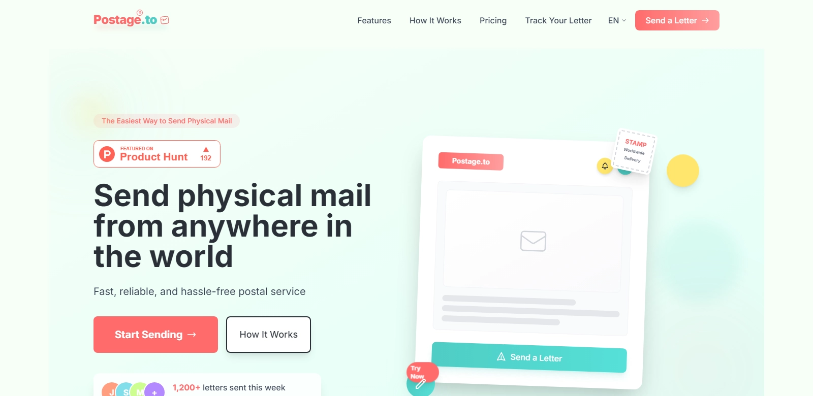 Postage.TO screenshort