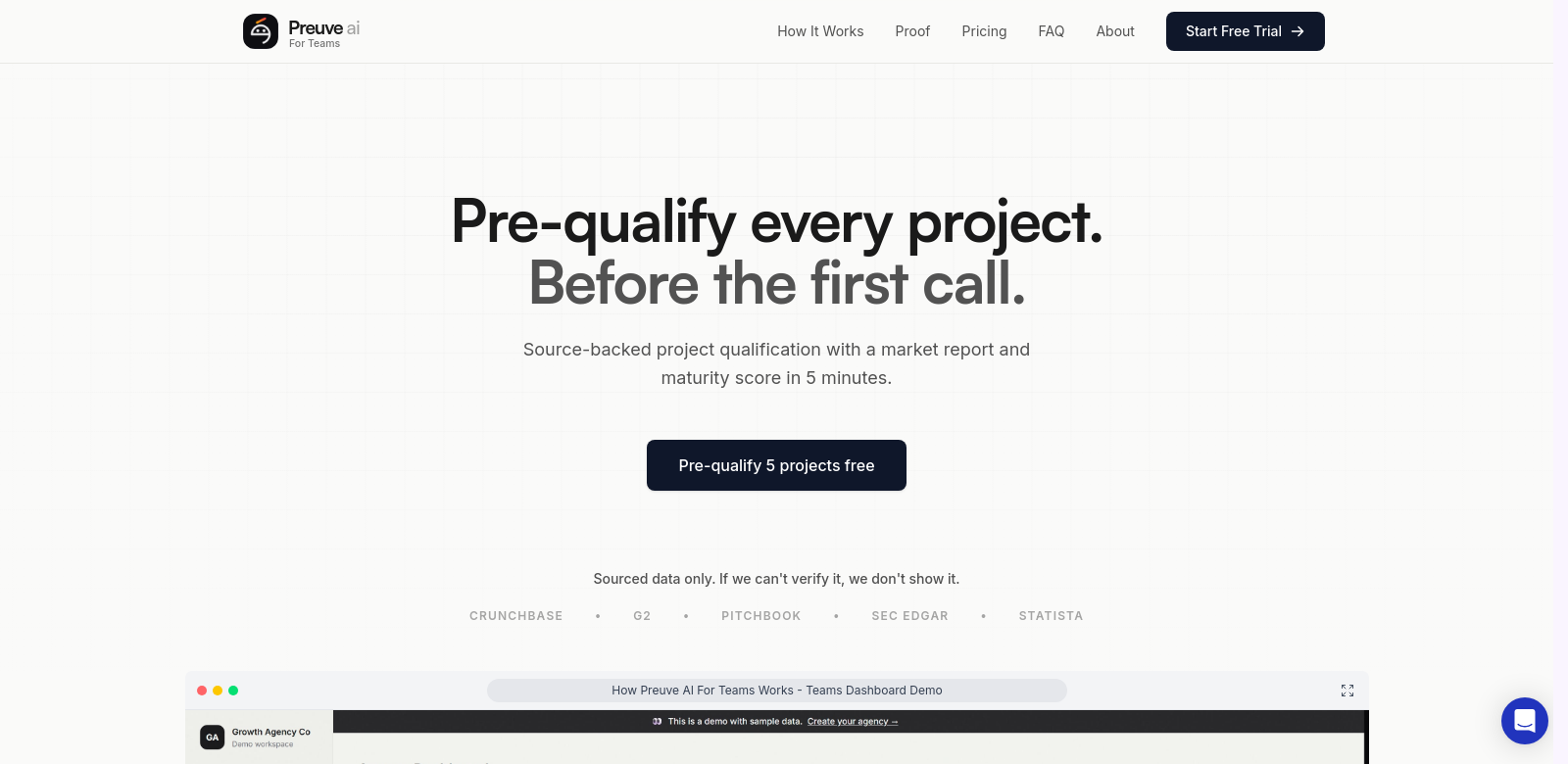 Preuve AI screenshot