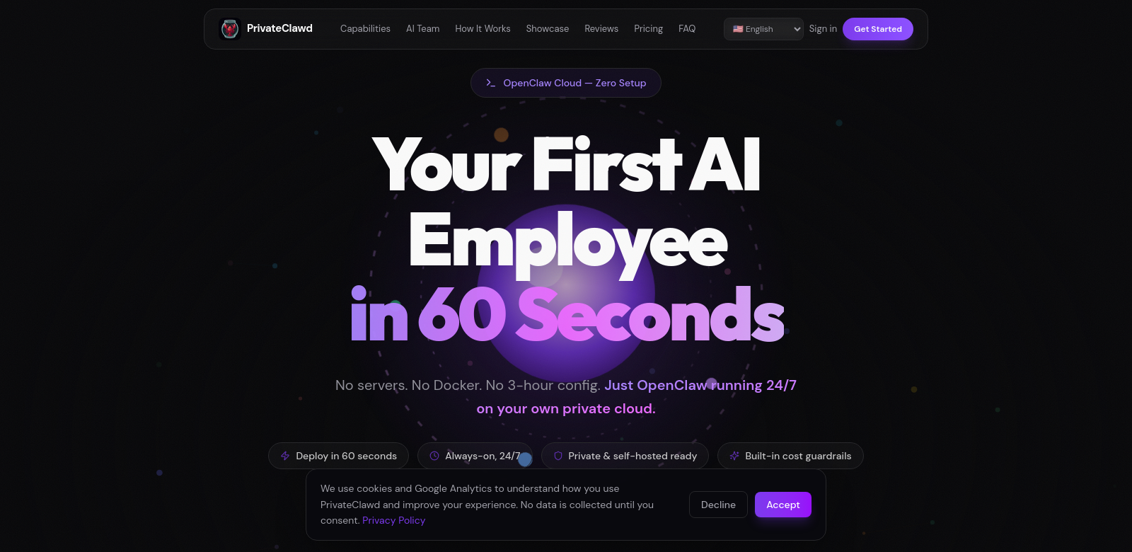 PrivateClawd screenshot