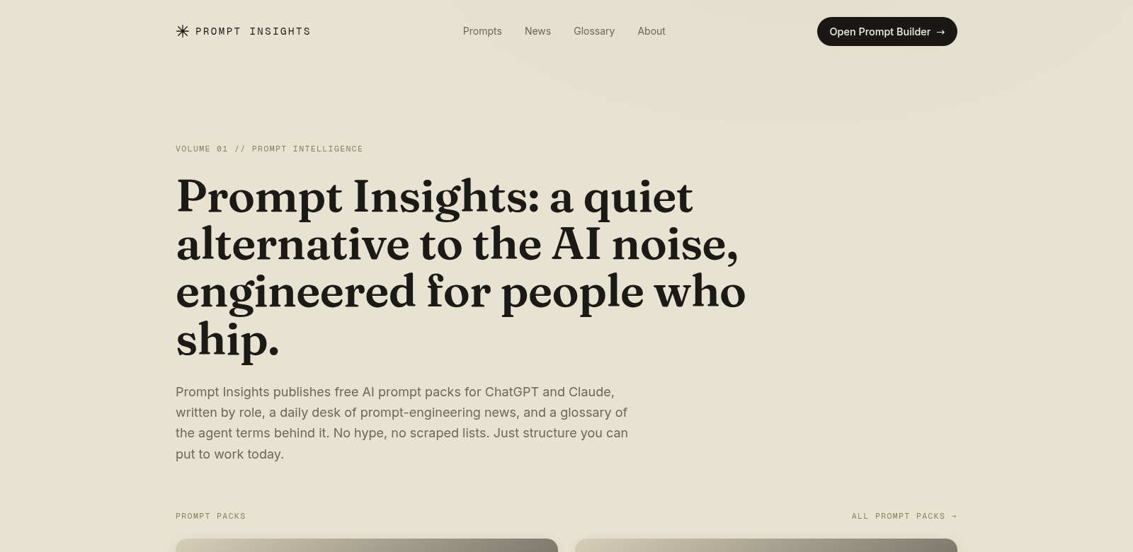Prompt Insights News screenshot
