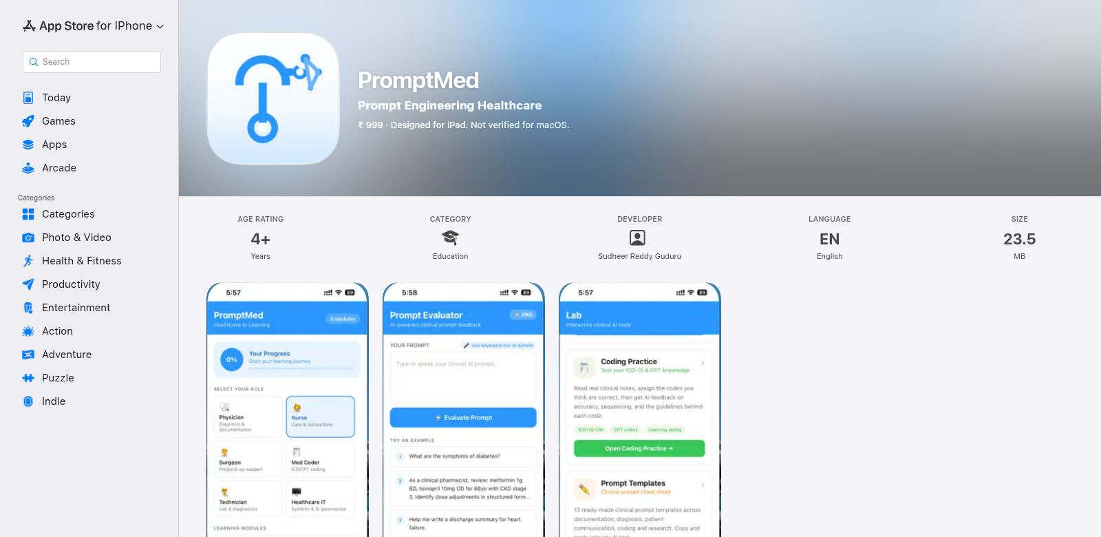 PromptMed screenshot