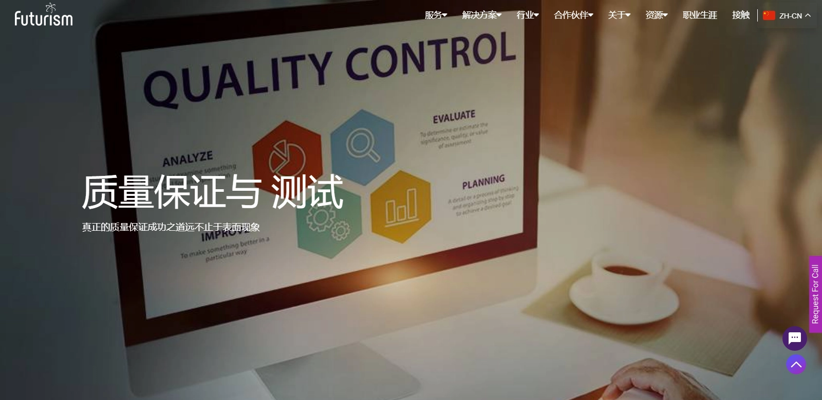 Quality Assurance and SoftwareTesting services screenshot