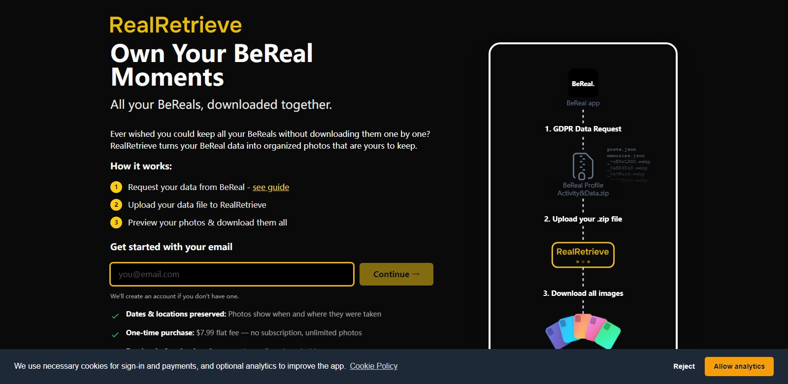 RealRetrieve screenshort